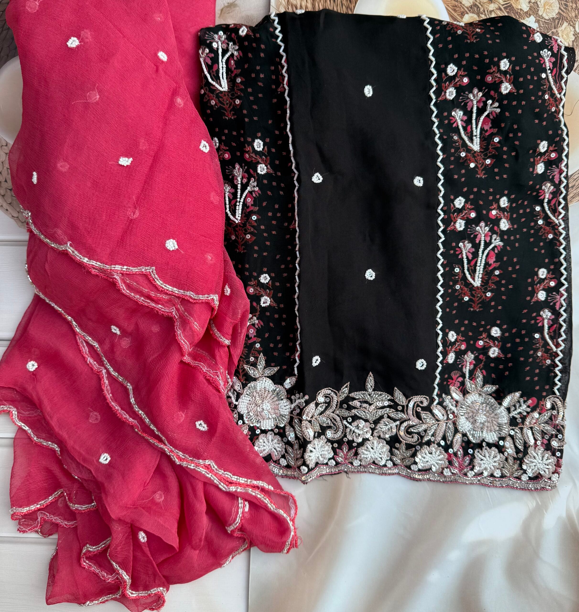 Pure organza black suit